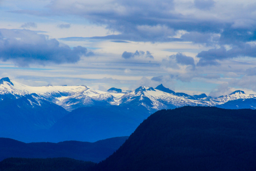 One Alaskan mountain ridge beyond another, 2015, T. M. Adair.
